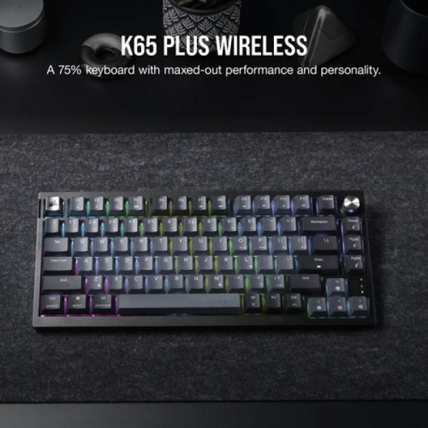 Tastatura Gaming CORSAIR K65 PLUS WIRELESS RGB 75% Mecanica - imagine 14