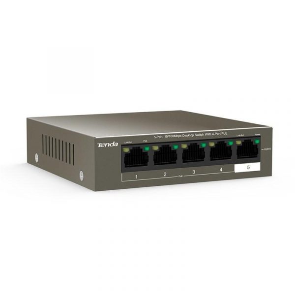 Tenda switch TEF1105P-4-38W, 5-Port 10/100Mbps, 4-porturi POE, Standarde de retea: - imagine 5