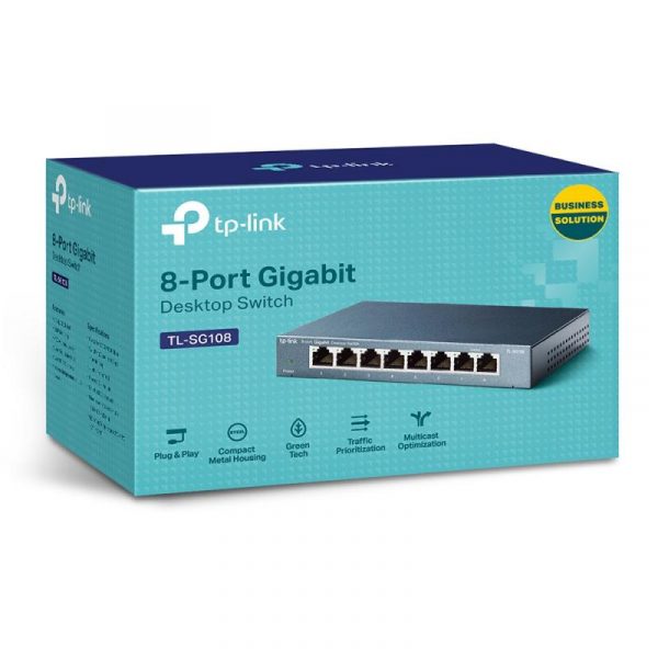 Switch TP-Link TL-SG108, 8 port, 10/100/1000 Mbps - imagine 7