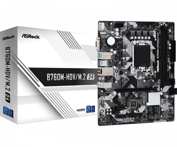 Placa de baza Asrock B760M-HDV/M.2 DDR4, 2x DDR4 - imagine 6