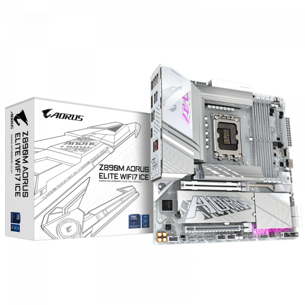 Placa de Baza GIGABYTE Z890M AORUS ELITE WIFI7 ICE LGA1851 - imagine 8