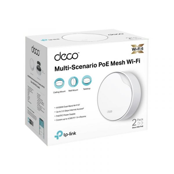 TP-Link AX3000 whole home mesh Wi-Fi 6 System, Deco X50-POE(2-pack); - imagine 10