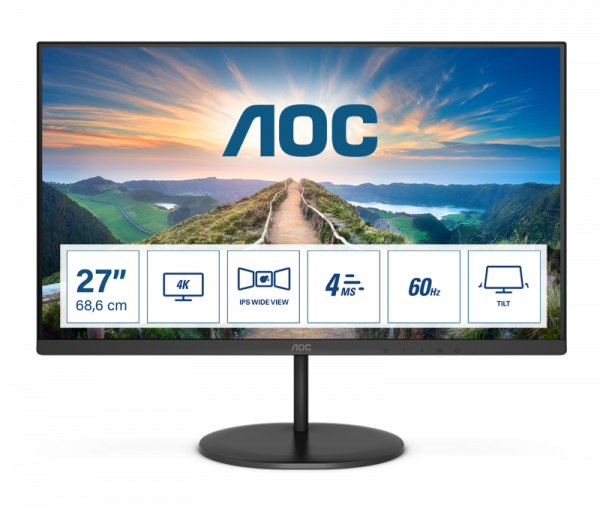 Monitor AOC 27" U27V4EA - imagine 3