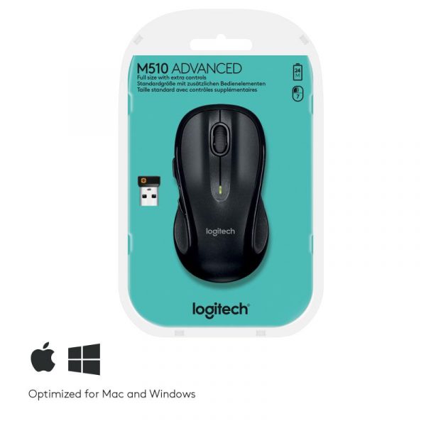 Mouse wireless Logitech M510, rezolutie maxima 1000 DPI, tehnologie laser, - imagine 12