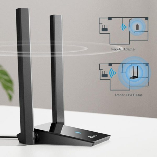 Adaptor wireless TP-Link, ARCHER TX20 PLUS, AX1800, 2 x antene - imagine 11