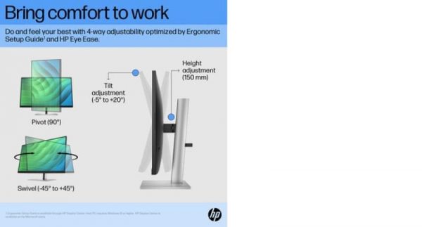 Monitor 27" HP EliteDisplay E27 G5, LED, IPS, FHD 1920x1080, - imagine 10