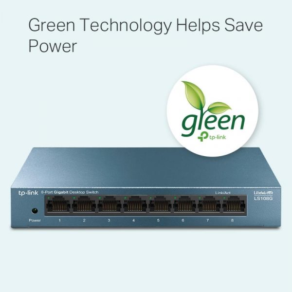 Switch TP-LINK LS108G, 8 port, 10/100/1000 Mbps - imagine 6