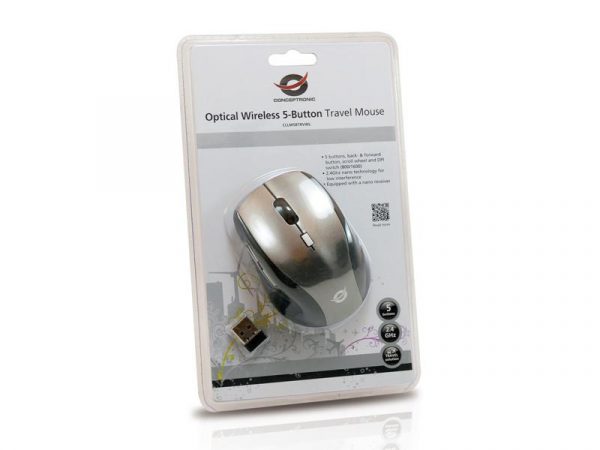 CONCEPTRONIC CLLM5BTRVWL 6-Button Wireless Travel Mouse, 61.4 x 38.4 x - imagine 11