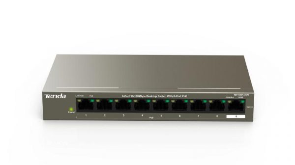 Switch Tenda TEF1109P-8-63W, 9 Port, 10/100 Mbps - imagine 4