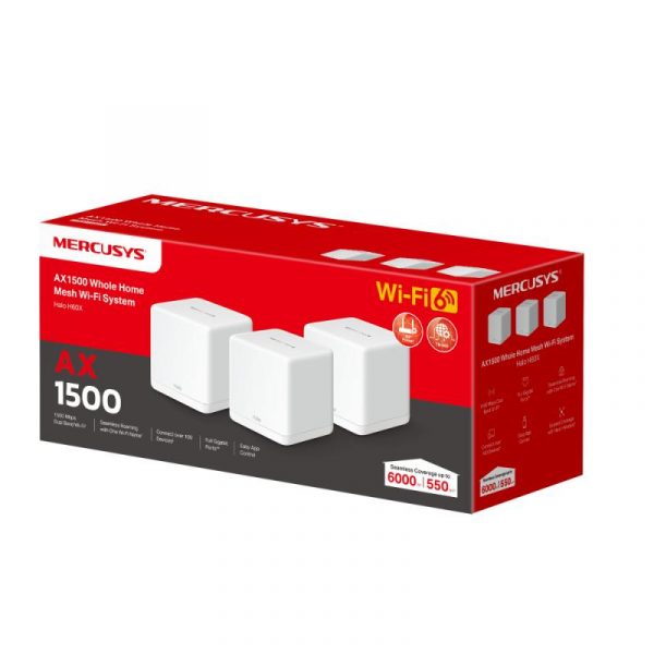 Mercusys Halo H60X(3-pack) Whole mesh Wi-Fi6 system, AX1500, Dual-band, Standarde - imagine 14