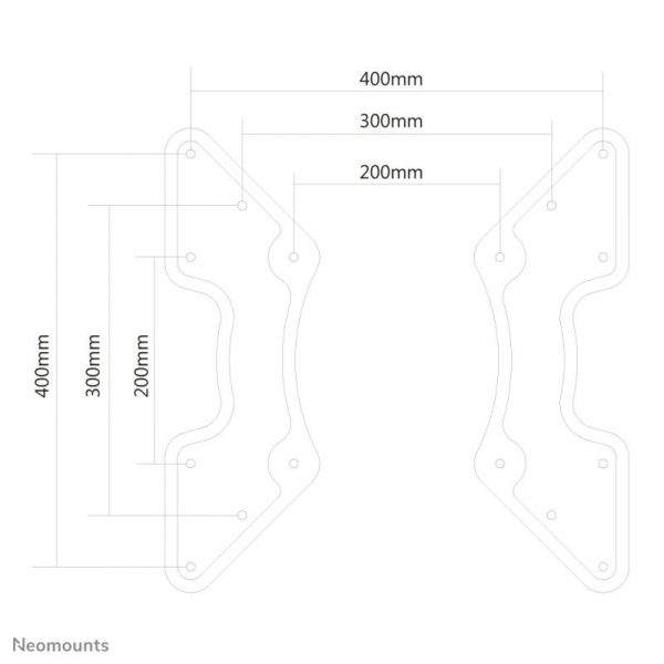 Adaptor VESA Neomounts by FPMA-VESA440, 400x400mm, suporta pana la 35kg, - imagine 6