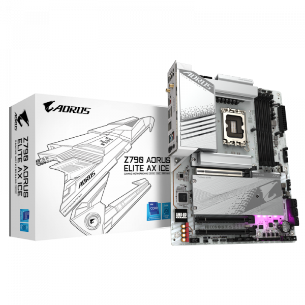 Placa de baza GIGABYTE Z790 AORUS ELITE AX ICE LGA1700 - imagine 4