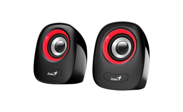 Boxe Genius SP-Q160 2.0 cu fir, putere RMS 10W, rosu - imagine 3