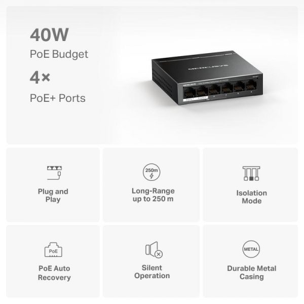 Mercusys Desktop Switch MS106LP 6 porturi 10/100Mbps, Standarde si protocoale - imagine 10