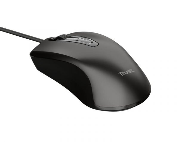 Mouse Trust cu fir, optic, rezolutie maxima 1200 DPI, negru - imagine 6