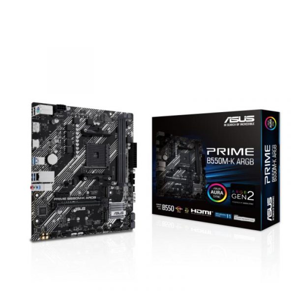 Placa de Baza ASUS PRIME B550M-K ARGB AM4, 2x DDR4, - imagine 8