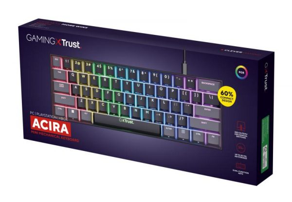 Tastatura mecanica cu fir Trust GXT 867 Acira, USB 2.0. - imagine 11