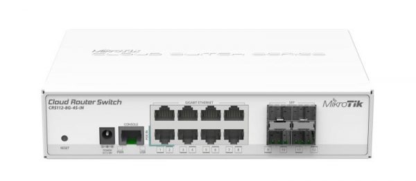 MikroTik Smart Switch, CRS112-8G-4S-IN; 8x Gigabit Ethernet, 4x SFPcages, 400MHz - imagine 4