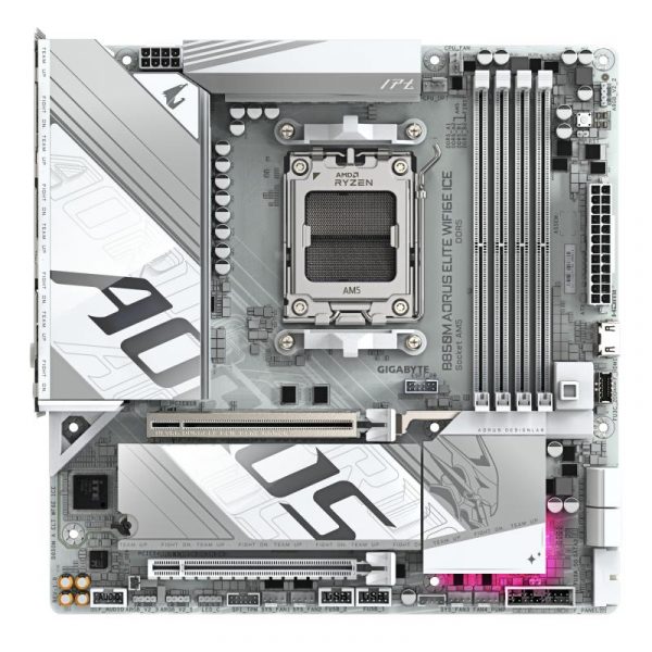 Placa de Baza GIGABYTE B850M AORUS ELITE WIFI6E ICE AM5 - imagine 10