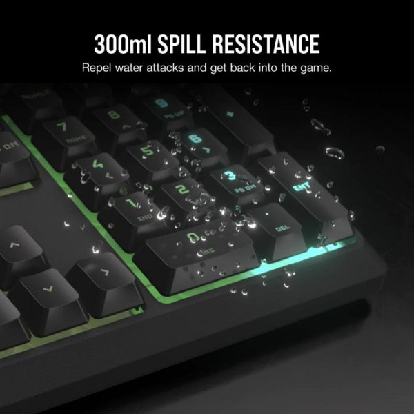 Tastatura Gaming Corsair K55 CORE Backlit Zoned RGB LED, Rubberdome - imagine 9