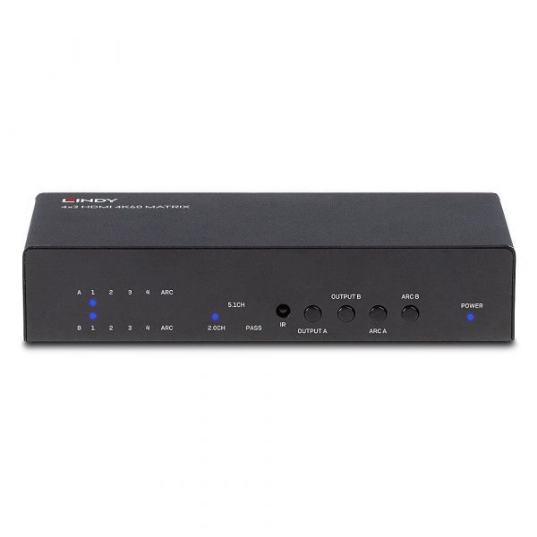 Switch video Lindy 4x2 HDMI 2.0 18G Matrix - imagine 4
