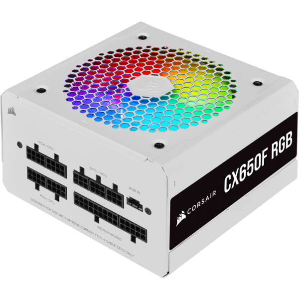 Sursa Corsair CX650F RGB White 80+ Bronze, 650W - imagine 4