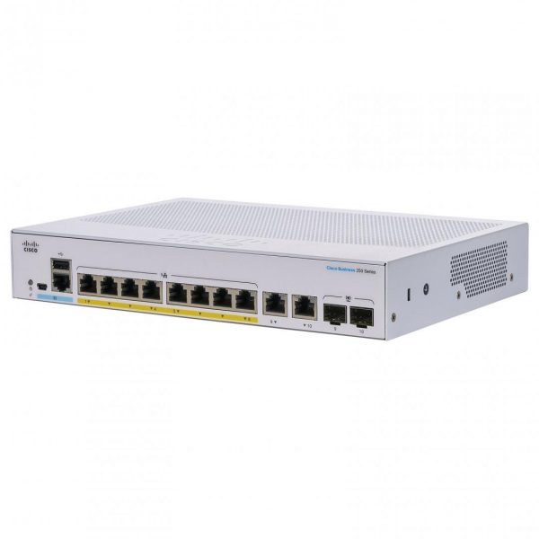 Switch  CISCO CBS250-8PP-E-2G, 8 PORTURI 10/100/1000, 2 x SFP,