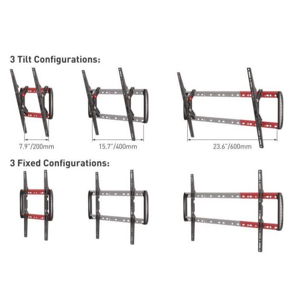 Suport perete Barkan Tilt TV Wall Mount 13" - 90", - imagine 4