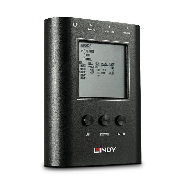 Tester Lindy de semnal HDMI 2.0 de la sursa la