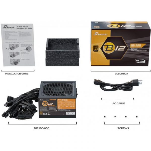 Sursa Seasonic B12 BC-650 80+ Bronze 650W - imagine 6