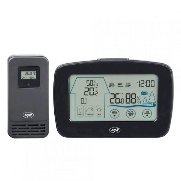 Statie meteo PNI MS500 cu senzor extern fara fir, afiseaza - imagine 3