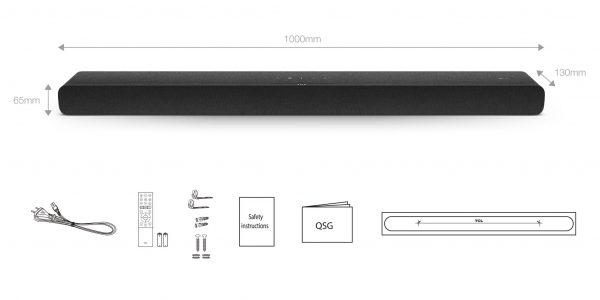 Soundbar TCL TS8132, 3.1.2, 350W, Bluetooth, Dolby Atmos, SubwooferWireless, Negru - imagine 7