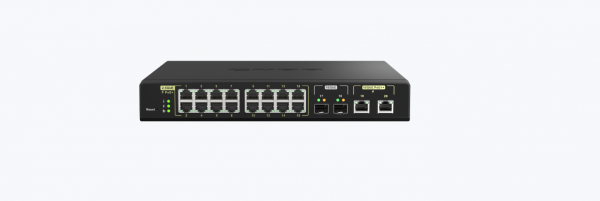 Switch QNAP M2116P CPU Microchip VSC7448-02, 16 porturi 2.5GbE (RJ45)