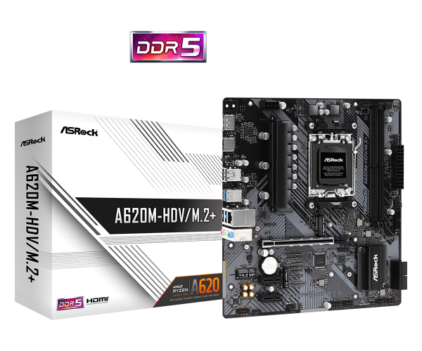 Placa de baza AsRock A620M-HDV/M.2+ AM5