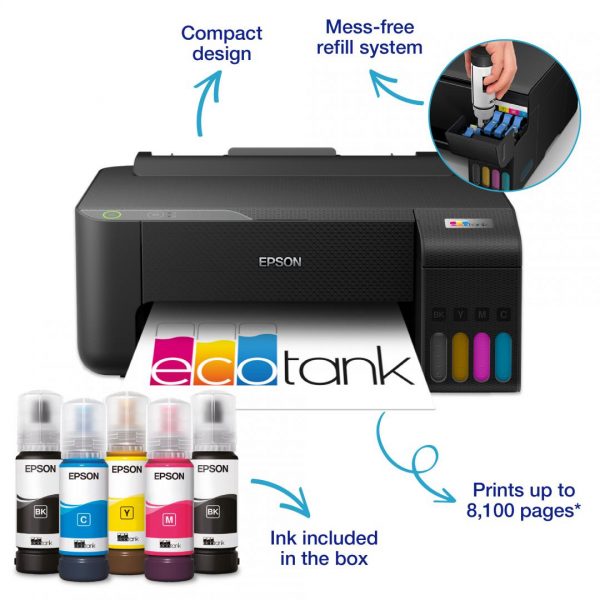 Imprimanta inkjet color CISS Epson L1230, dimensiune A4, viteza max - imagine 3