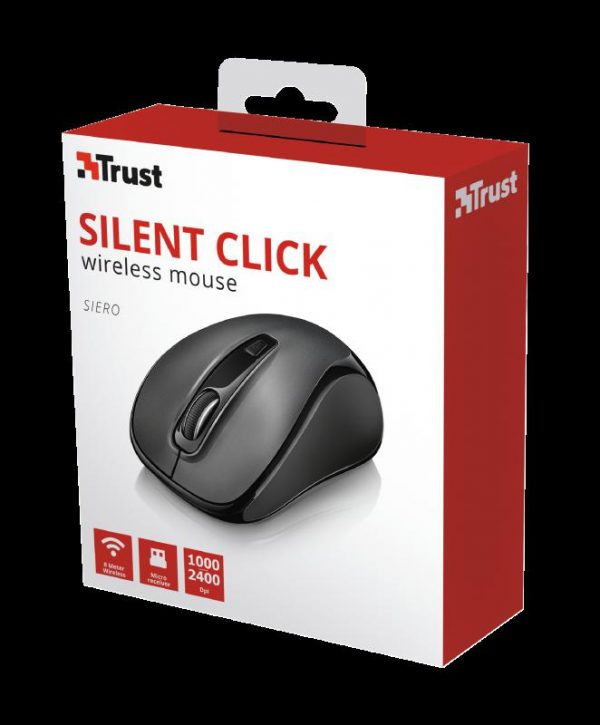 Mouse Trust Siero Silent Click, Wireless, negru - imagine 8