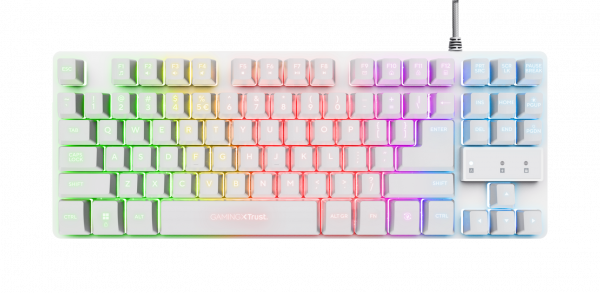 Tastatura Trust cu fir GXT833W Thado, numar butoane 87, interfata