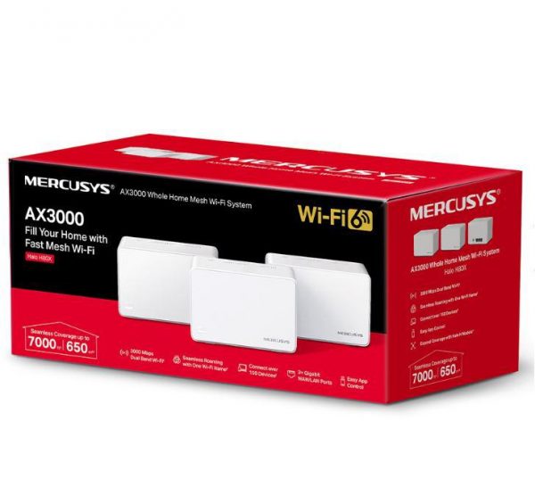 Mercusys AX3000 Whole Home Wi-Fi system HALO H80X(3-PACK),wi-fi 6 Dual-Band, - imagine 5