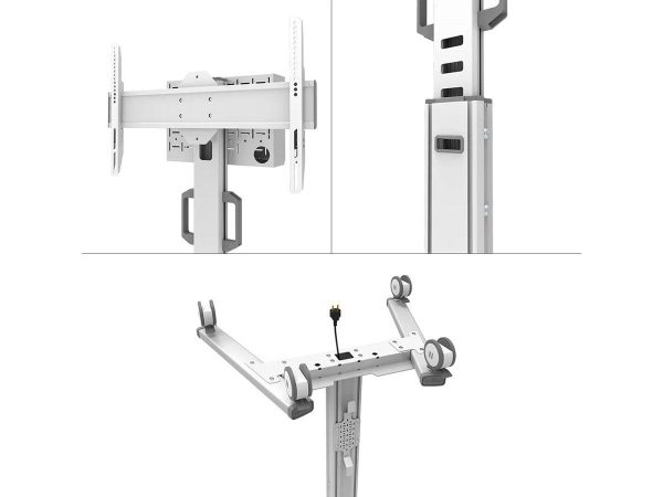 Stand podea mobil Neomounts 37"-75", VESA 100x100~600x400, 70kg, fix, inaltime - imagine 7