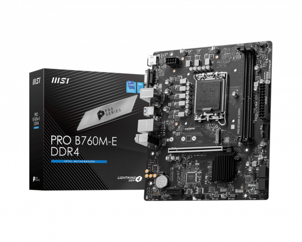 Placa de baza MSI PRO B760M-E DDR4 LGA1700