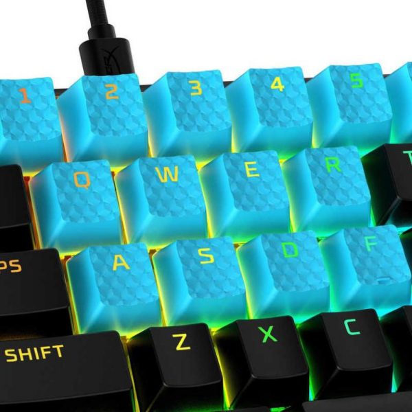 HP Gaming Keycaps Full set, HyperX Pudding, US Layout, Blue - imagine 3