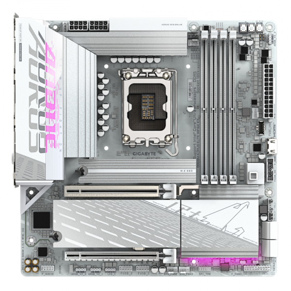 Placa de Baza GIGABYTE B860M AORUS ELITE WIFI6E ICE LGA1851 - imagine 3