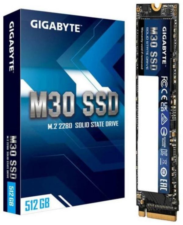 Gigabyte SSD M.2 PCIe M30 512GB  Interface PCIe 3.0x4,