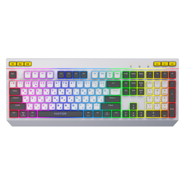 Tastatura mecanica cu fir Hator Icefall, conectivitate USB, polling rate