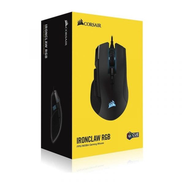 Mouse Gaming Corsair IRONCLAW RGB, Optical cu fir, negru - imagine 5