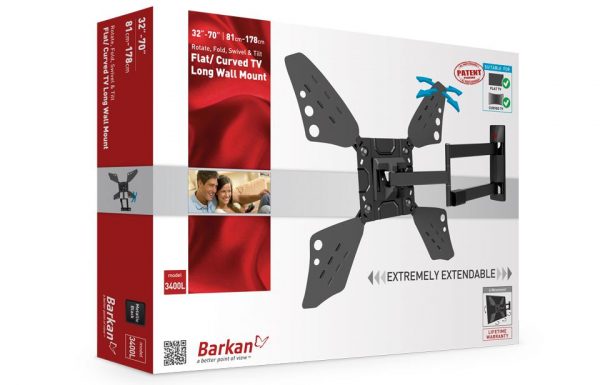 ﻿Suport TV de perete, Barkan 3400LW.W, Fix, 40"- 70", VESA