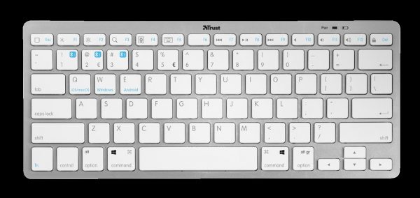 Tastatura Trust Nado, Bluetooth Wireless, alba - imagine 3