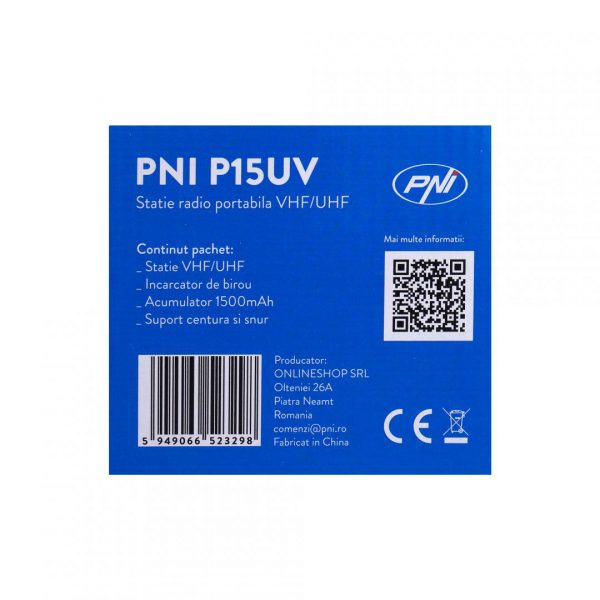 Statie radio portabila VHF/UHF PNI P15UV dual band, PNI-P15UV, 144-146MHz/430-440Mhz, - imagine 7