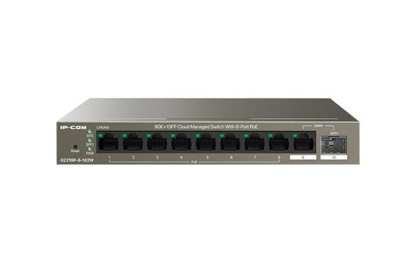 IP-COM switch G2210P-8-102W, 8-Port Gigabit POE, Standard and Protocol: IEEE