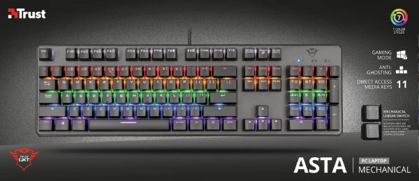 Tastatura Trust GXT 865 Asta, Mechanical Gaming, neagra - imagine 8